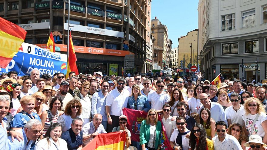 La comitiva murciana que viajó a Madrid para asistir a la manifestación del PP bajo el lema ‘Mafia o esperanza’