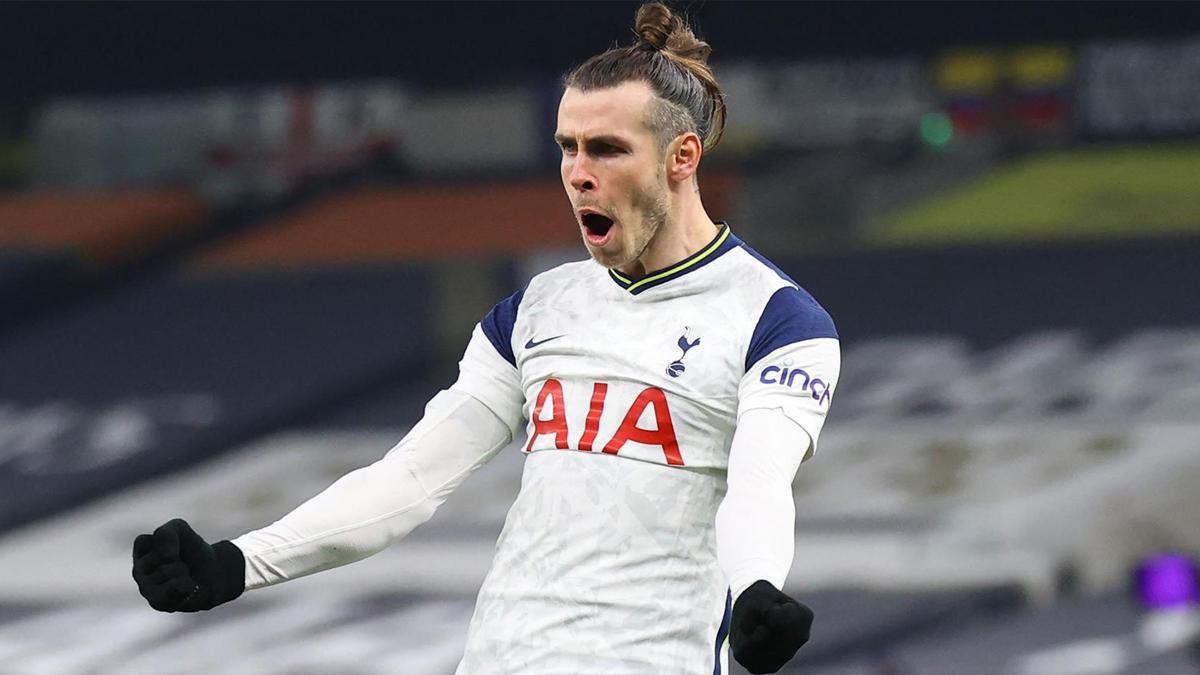 Gareth Bale celebra un gol con el Tottenham