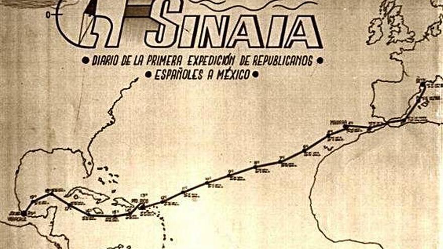 Ruta realizada por el Sinaia, entre Francia y México, en la publicación editada a bordo.
