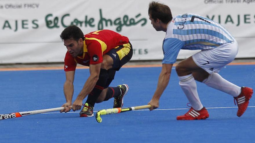 Partido España - Argentina de hockey en Valencia