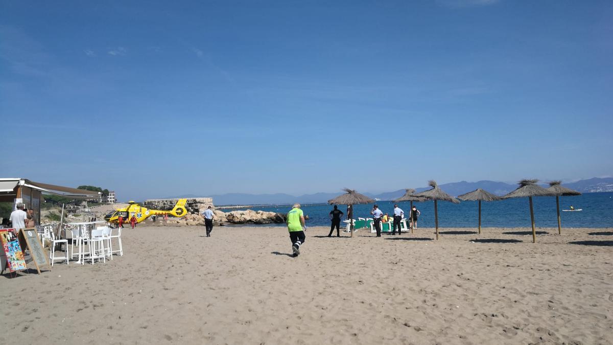 Aturada cardiorespiratòria a la platja del Moll Grec d'Empúries