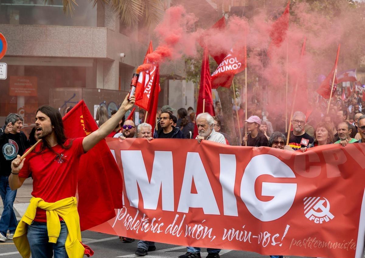 Manifestación del 1 de Mayo en Alicante.