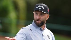AUGUSTA, GEORGIA - APRIL 07: Jon Rahm of Spain looks on while playing the 10th hole during a practice round prior to the 2026 Masters Tournament at Augusta National Golf Club on April 07, 2026 in Augusta, Georgia. Andrew Redington/Getty Images/AFP (Photo by Andrew Redington / GETTY IMAGES NORTH AMERICA / Getty Images via AFP)