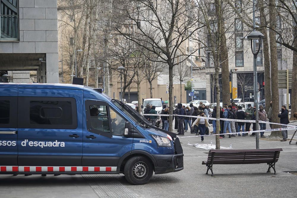 Concentració per demanar la llibertat dels detinguts pels disturbis de Girona