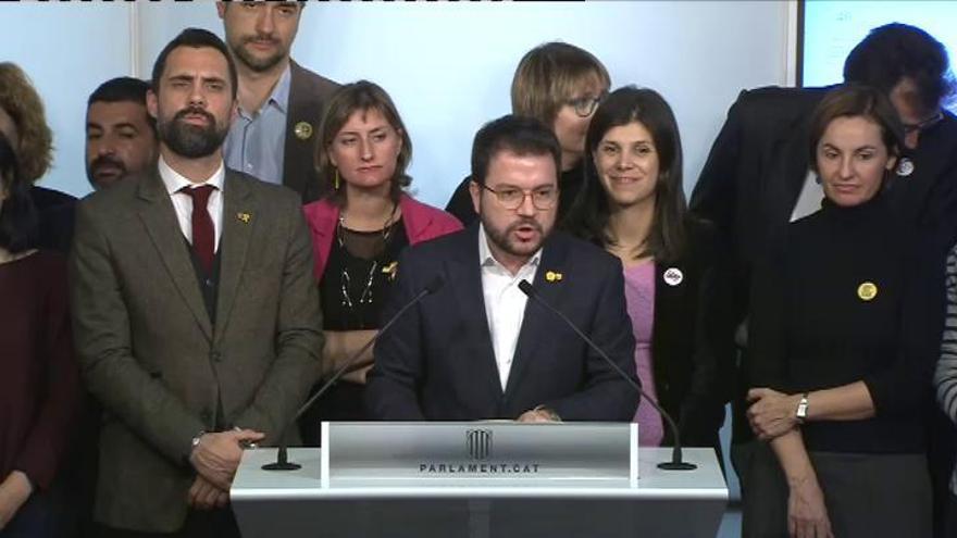 Aragonés: "Oriol Junqueras debe ser puesto en libertad inmediatamente y con todos sus derechos intactos"