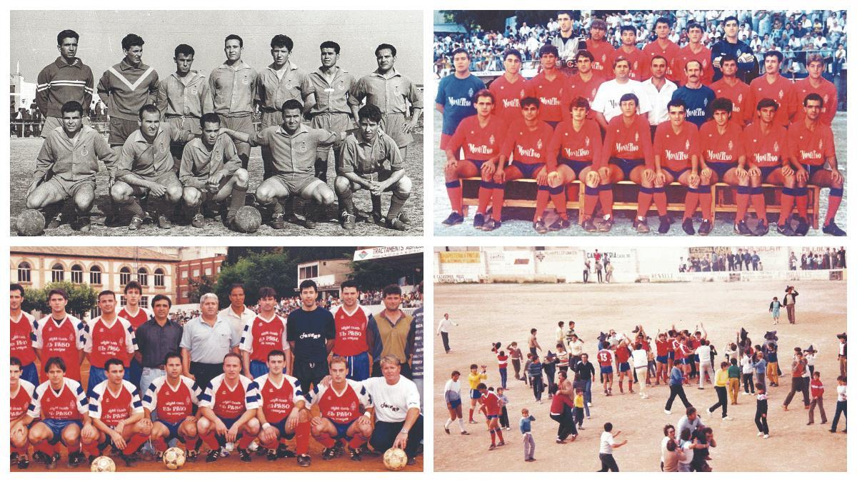 Alineaciones del Pego en los tres ascensos a Ternera y celebración del ascenso a Preferente de 1984