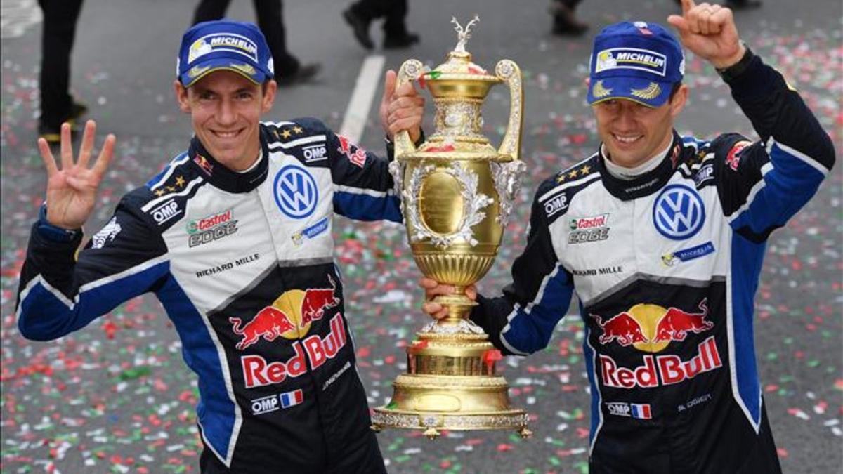 Ogier y su copiloto Ingrassia celebran su cuarto título WRC