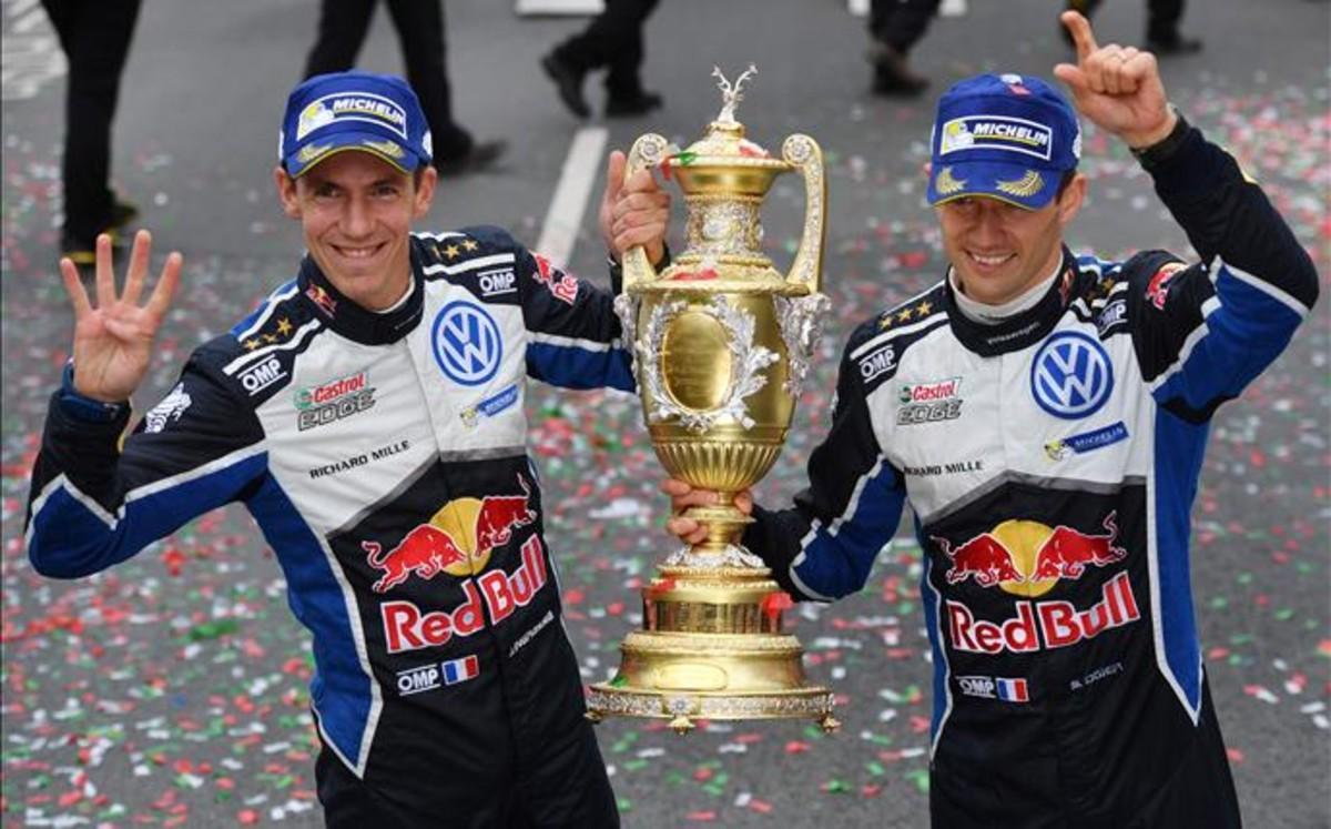 Ogier y su copiloto Ingrassia celebran su cuarto título WRC