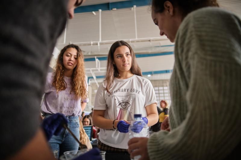 Minifera "Ciencia en femenino" Feria de la ciencia con participación de varias científicas. La feria comienza a las 9 y tendrá talleres y stands para niños. De 11:30 a las 12:00 es posible que esté la mayoría de ellas, es cuando se podrá hacer las fotos. Las científicas participantes son: Ana Belén Lago Blanco, Antonia M. Varela Pérez, Adriana de Lorenzo Cáceres Rodríguez, Pino Caballero Gil, Maria Reyes Battle, Atteneri López Arencibia, Inés Sifaoui, Natália Karla Bellini, Desirée San Nicolás, Vinita Mahtani-Chugani  | 11/02/2020 | Fotógrafo: Andrés Gutiérrez Taberne