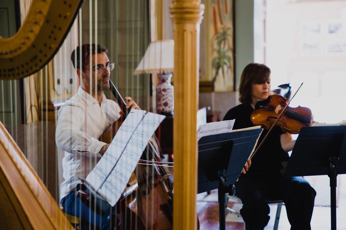 Un momento del concierto durante el encuentro.