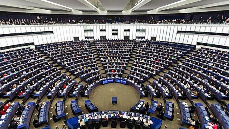 El ple del Parlament Europeu, reunit ahir, a Estrasburg, en sessió ordinària.