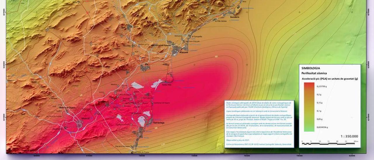 La Vega Baja es la zona roja a la hora de esperarse un terremoto