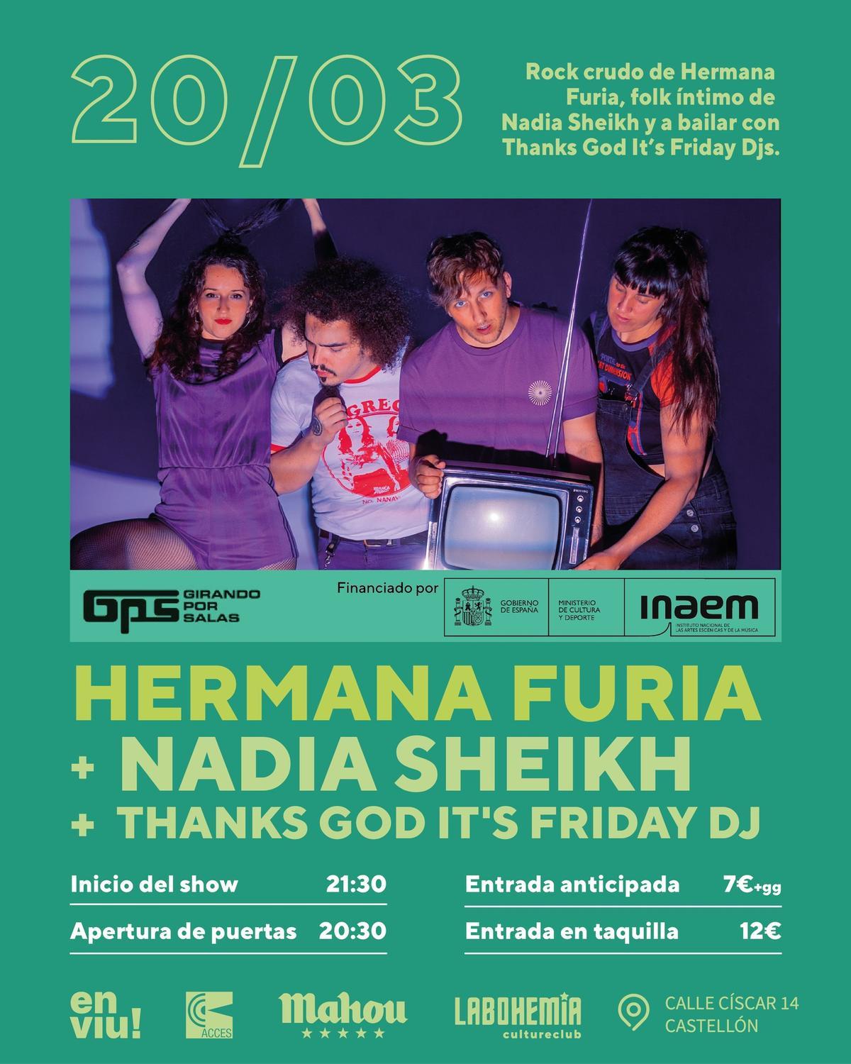 Hermana Furia + Nadia Sheikh + Thanks God It’s Friday Dj.