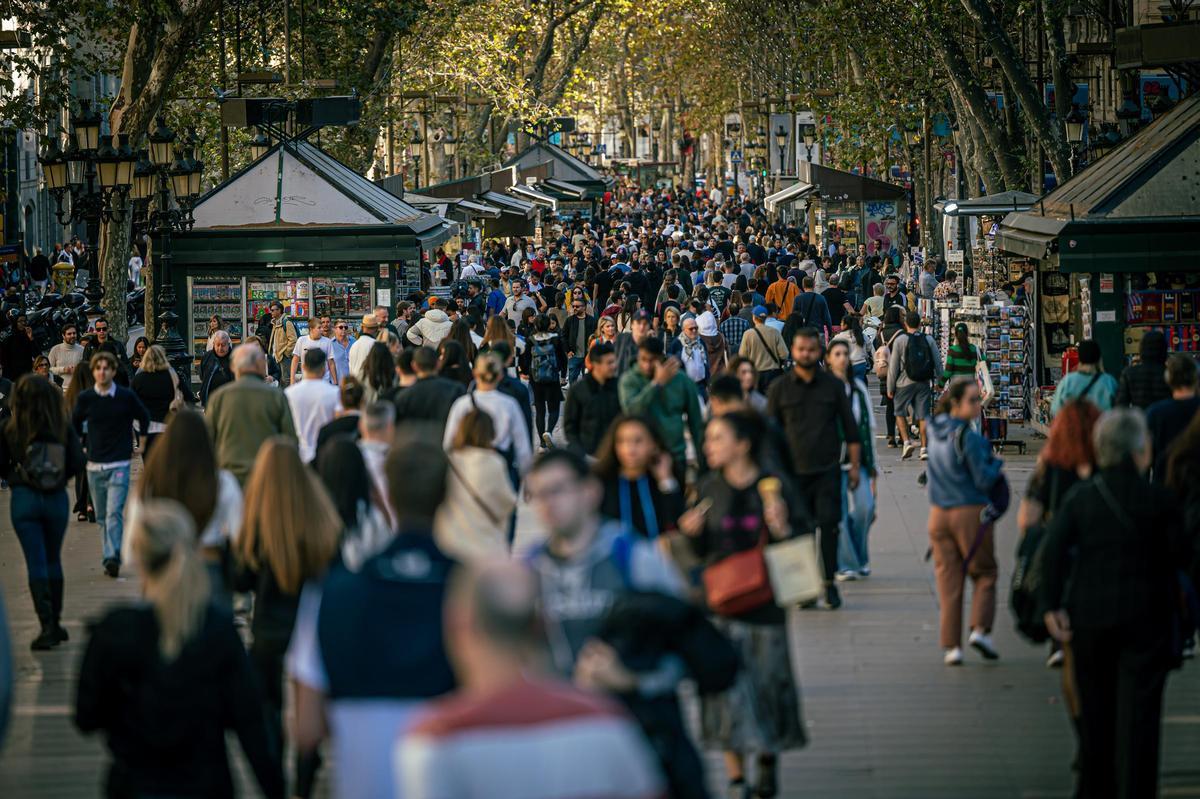 Las Ramblas de Barcelona en noviembre de 2022.