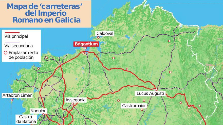 Esto es lo que se tardaba en ir de A Coruña a Vigo en tiempos de los romanos