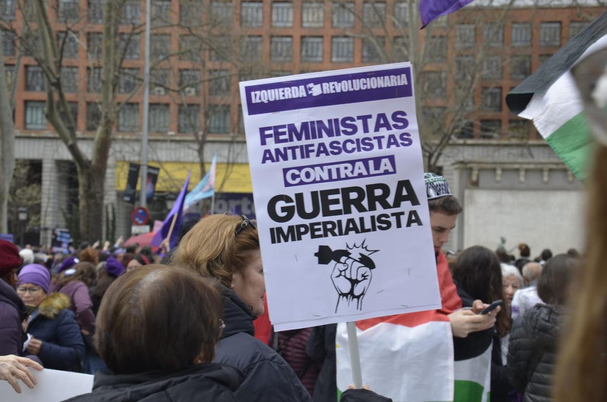 Pancarta en el 8M en Madrid.