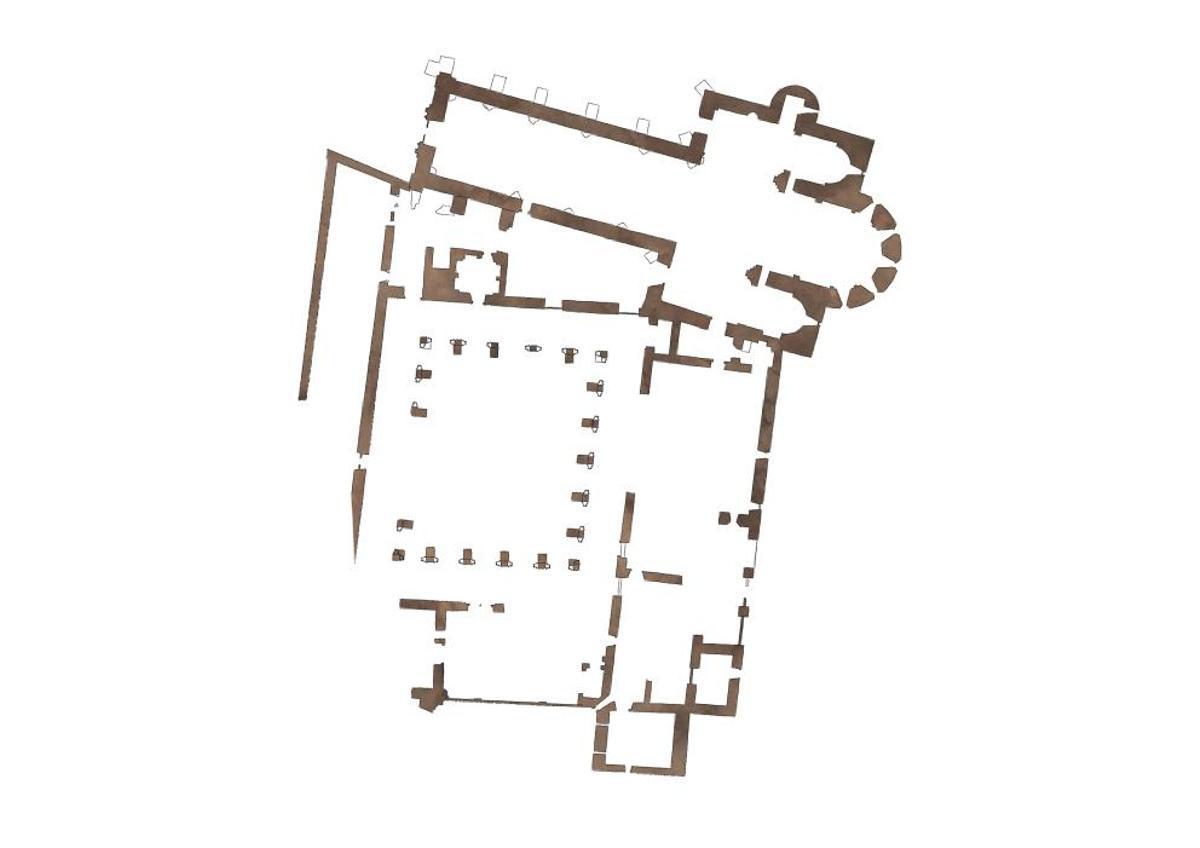 Planta del monasterio de Santa María la Real de Valdeiglesias.
