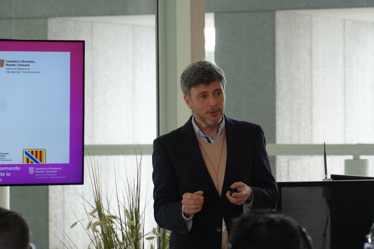 El gerente de IB Digital, Miquel Cardona, durante la presentación del proyecto.