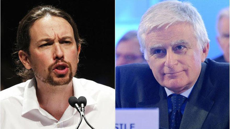 Pablo Iglesias y Paolo Vasile.