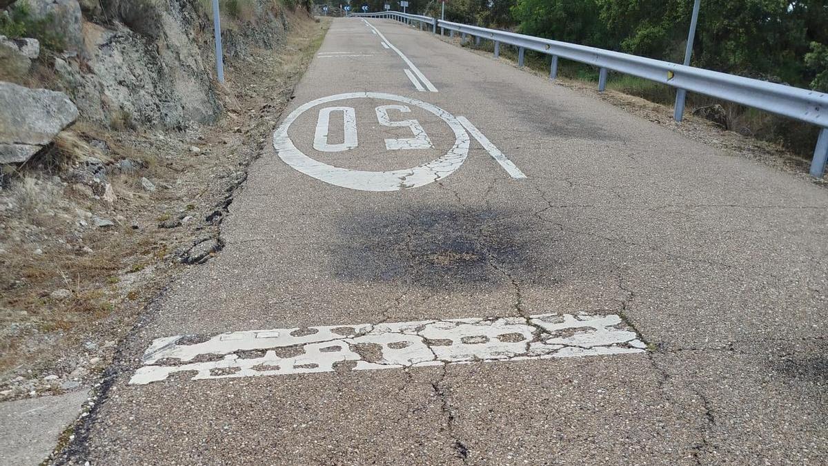 Imagen de la carretera del "Puente Pino"