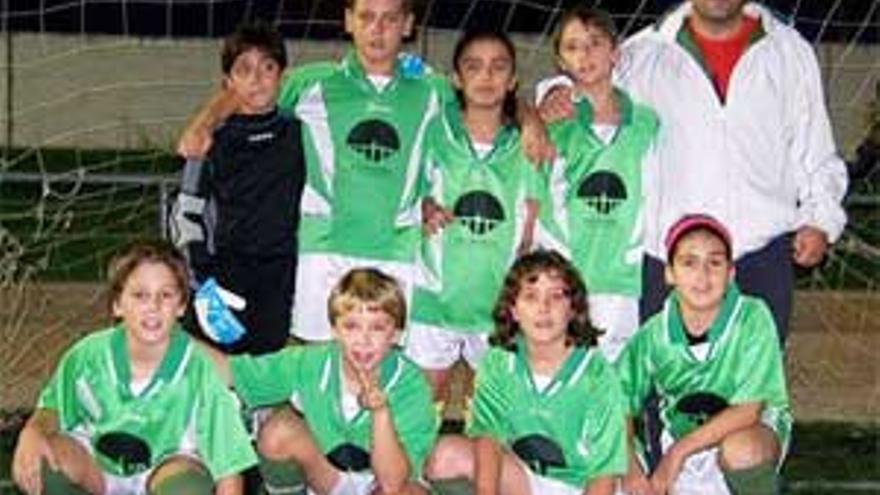 Equipo alevín de fútbol siete de Alcántara