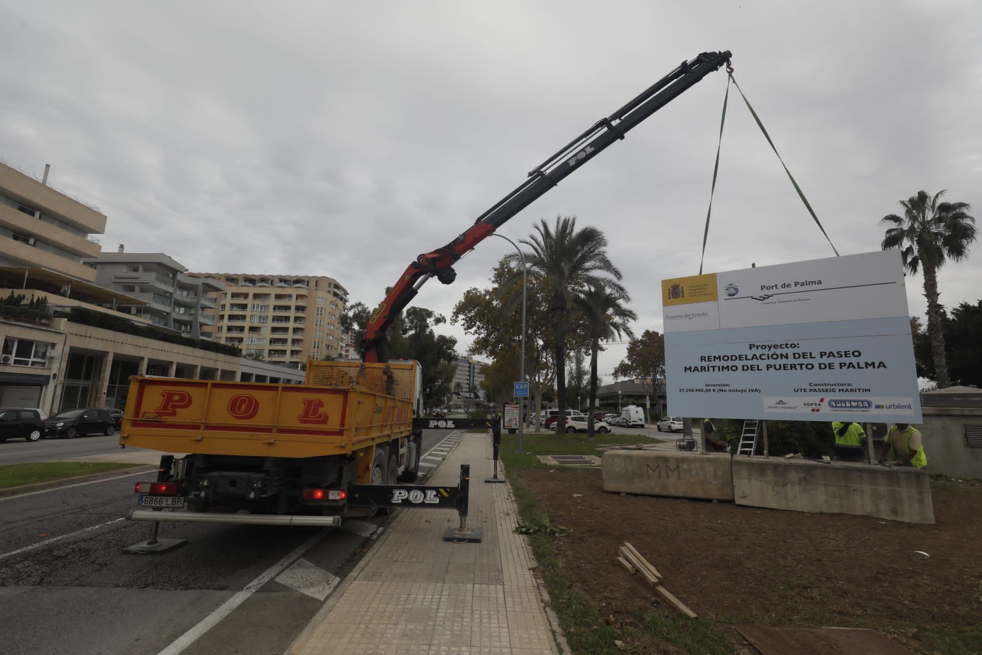 Las fotos del primer día de obras en el Paseo Marítimo de Palma, que se prolongarán durante 20 meses