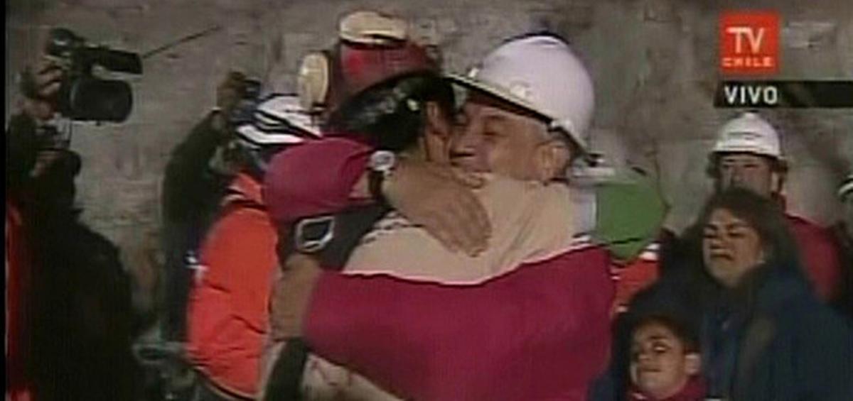 Florencio Ávalos, en el moment de sortir a la superfície.