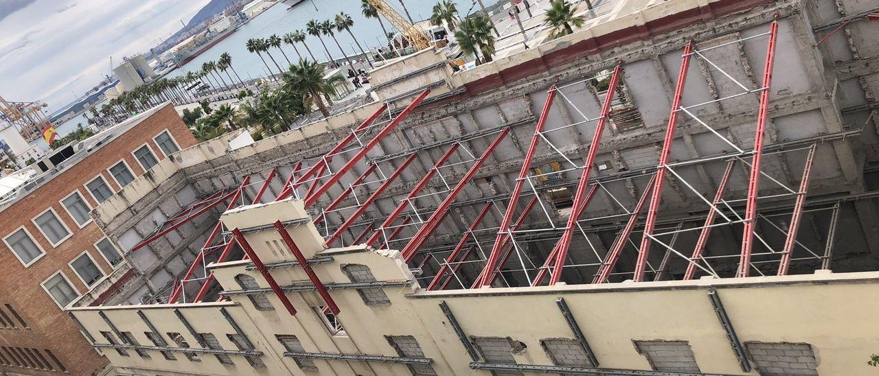 Así avanzan las obras del edificio que acogerá el centro de ciberseguridad de Google en Málaga. / @JOSELEBERNABE