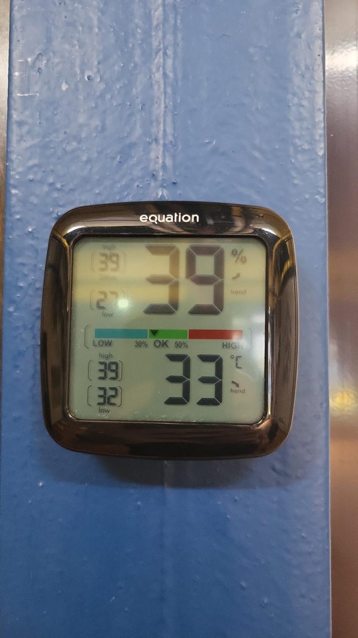 Un termómetro en la Escuela Infantil de El Rubín