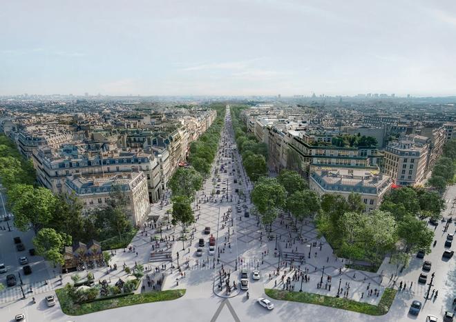 Proyecto para renovación de Avenida Campos Elíseos en París