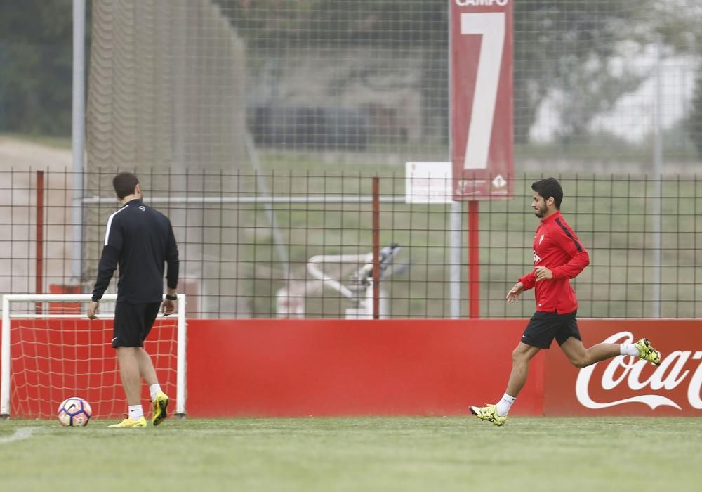 Entrenamiento del Sporting de Gijón