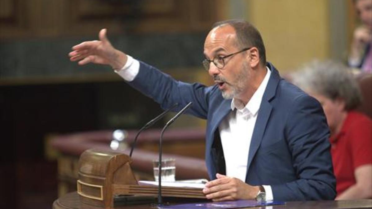 Carles Campuzano, portavoz del PDECat, ayer, en la tribuna.