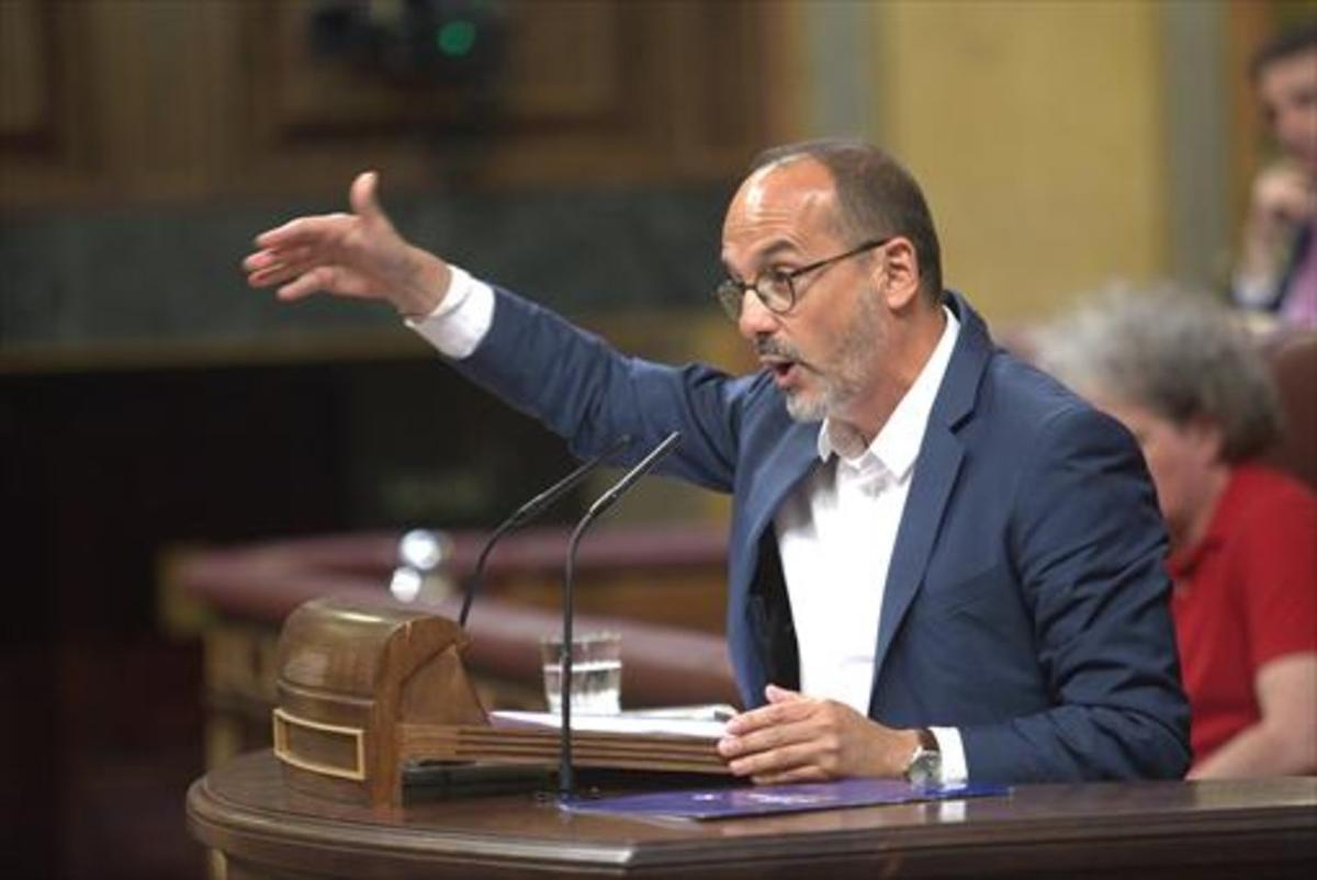 Carles Campuzano, portavoz del PDECat, ayer, en la tribuna.