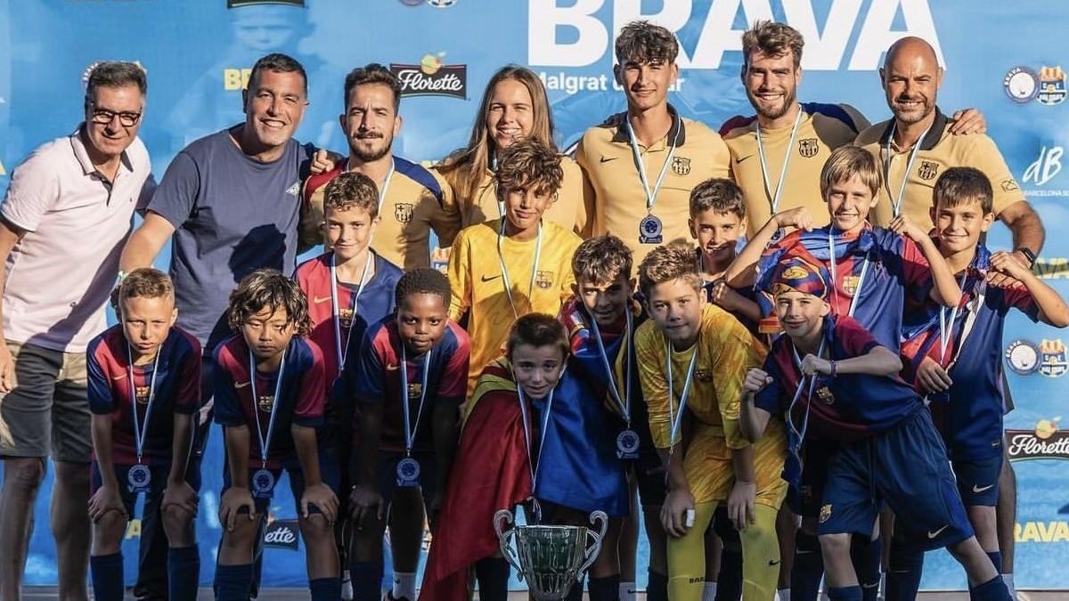 El sub-11 del Barça ganó la Brava Football Cup después de golear en la final al Real Madrid
