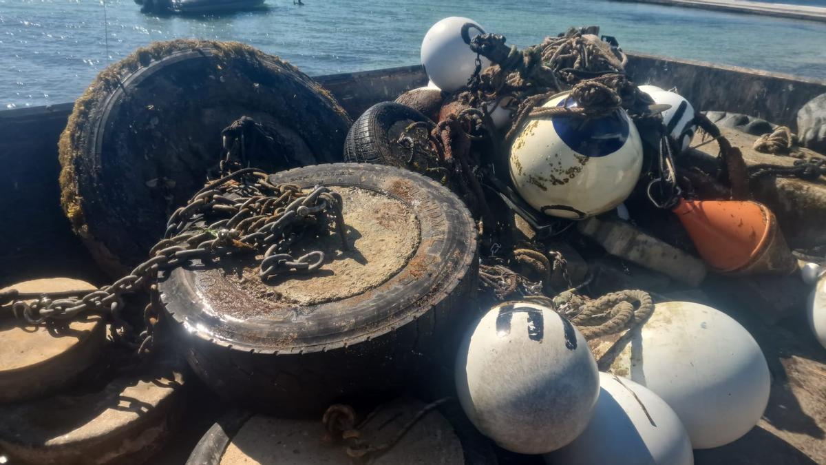 Residuos retirados de sa Punta por el Ayuntamiento de Ibiza