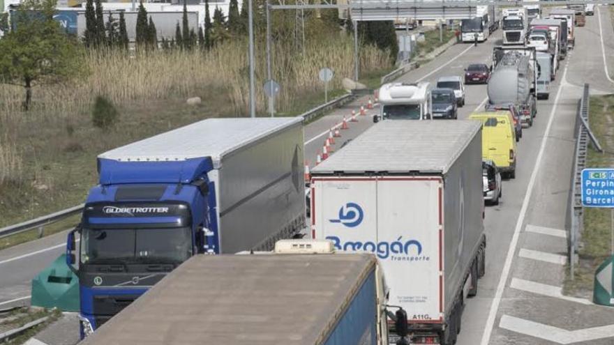 El tram de la Jonquera, punt de partida de molts camions.