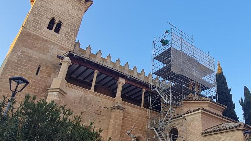 Las obras ya han comenzado en la iglesia de El Salvador de Ejea de los Caballeros.  | AYUNTAMIENTO DE EJEA