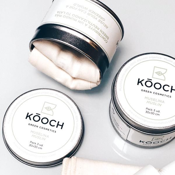 Pack de muselinas orgánicas desmaquillantes, Kóoch Green Cosmetics