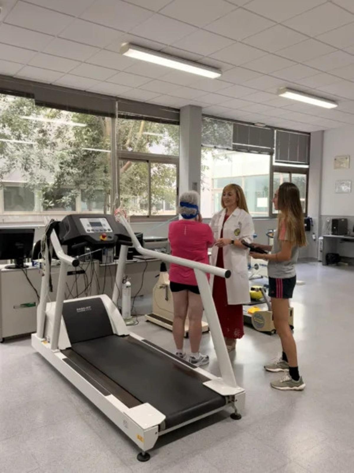 Paciente empezando el ejercicio.