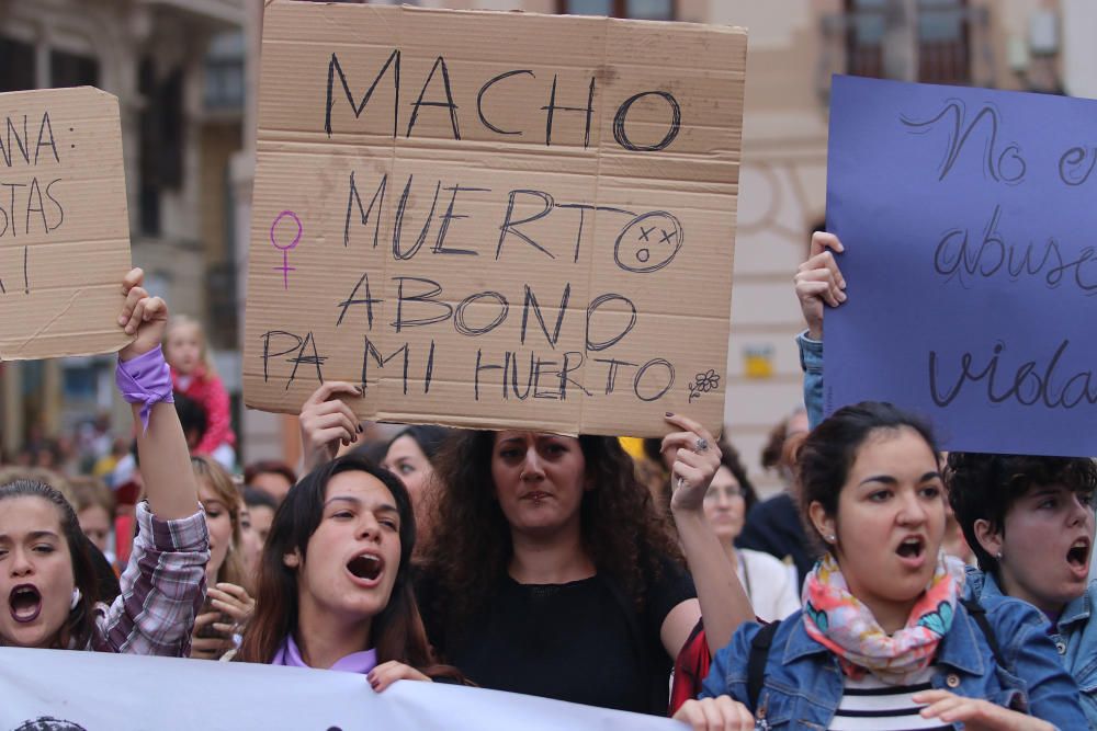 Manifestación en Málaga contra la sentencia de la Manada