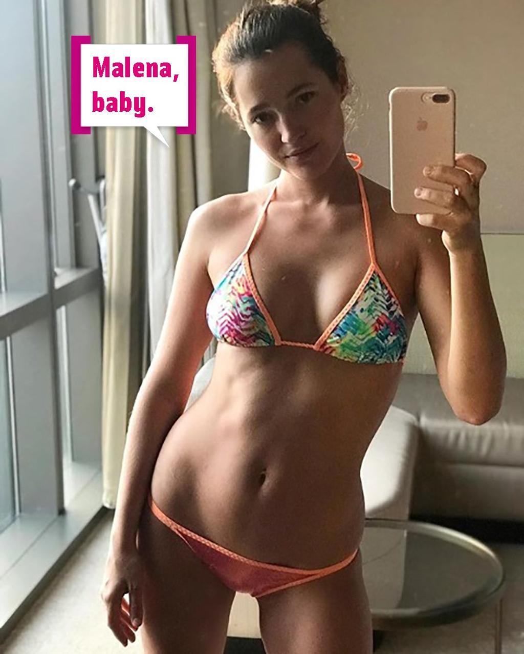 Malena Costa, bien de selfie en el espejo