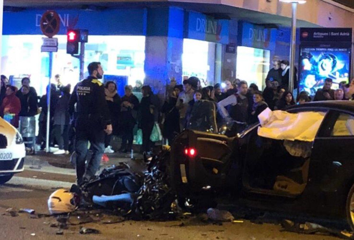 El accidente mortal ocurrido en Badalona el 6 de marzo del 2020.