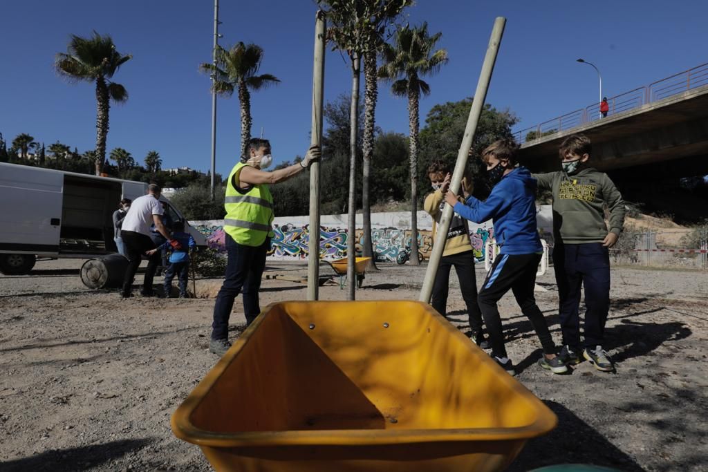 Siembra de árboles en el parque de sa Riera de Palma