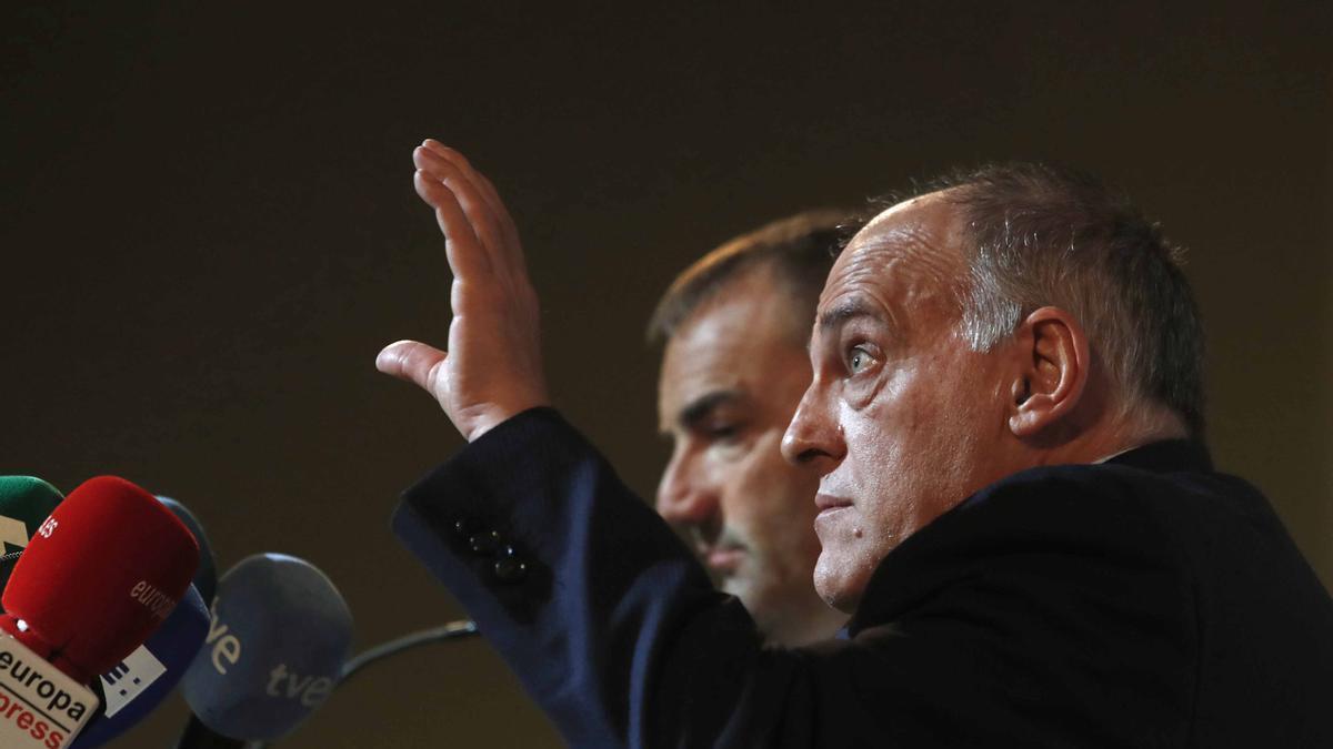 Javier Tebas, presidente de LaLiga, arremetió duramente contra la Superliga.