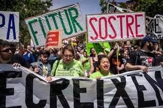 Manifestación en Barcelona por el decrecimiento turístico