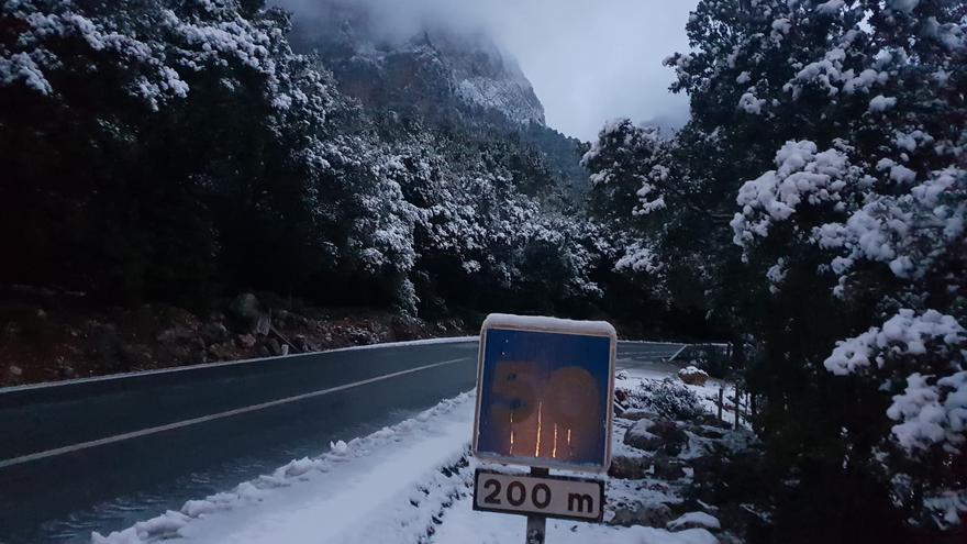 Mallorca registra la mayor nevada en cinco años