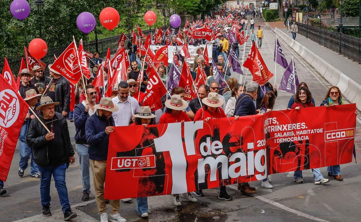 Las imágenes de la manifestación del 1 de Mayo en Alcoy Las imágenes de la manifestación del 1 de Mayo en Alcoy