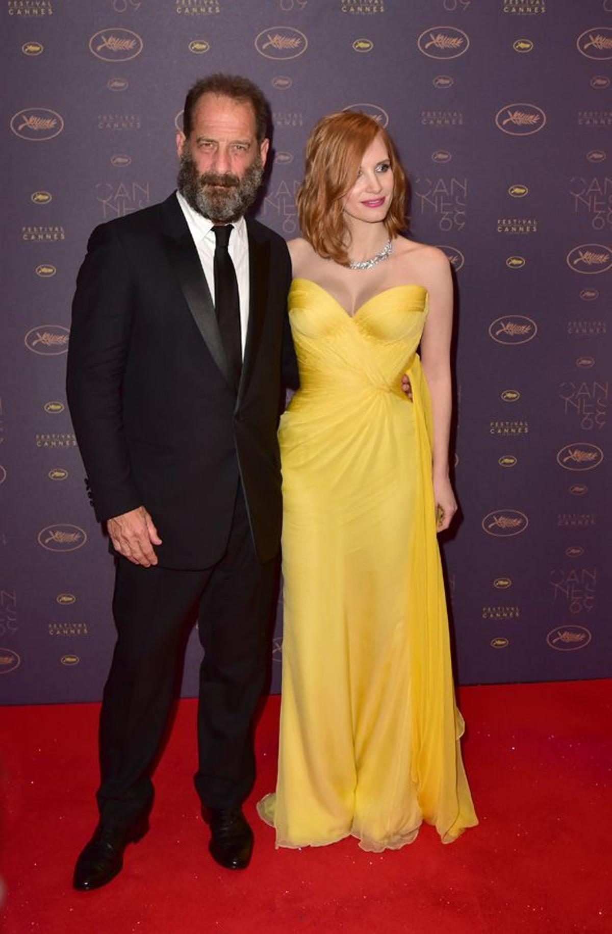Cena de Apertura de Cannes 2016:  Vincent Lindon y Jessica Chastain