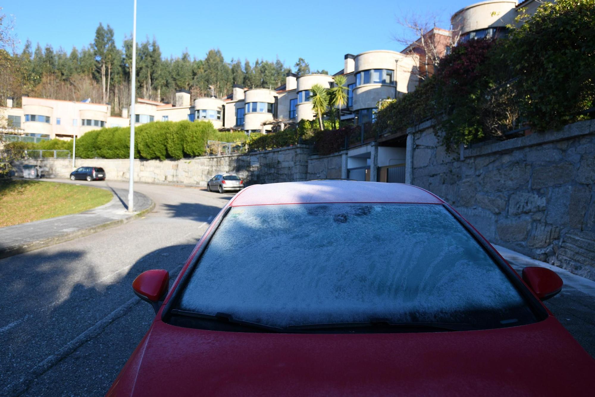 El tiempo en Galicia | Temperaturas bajo cero hielan la comarca de Pontevedra
