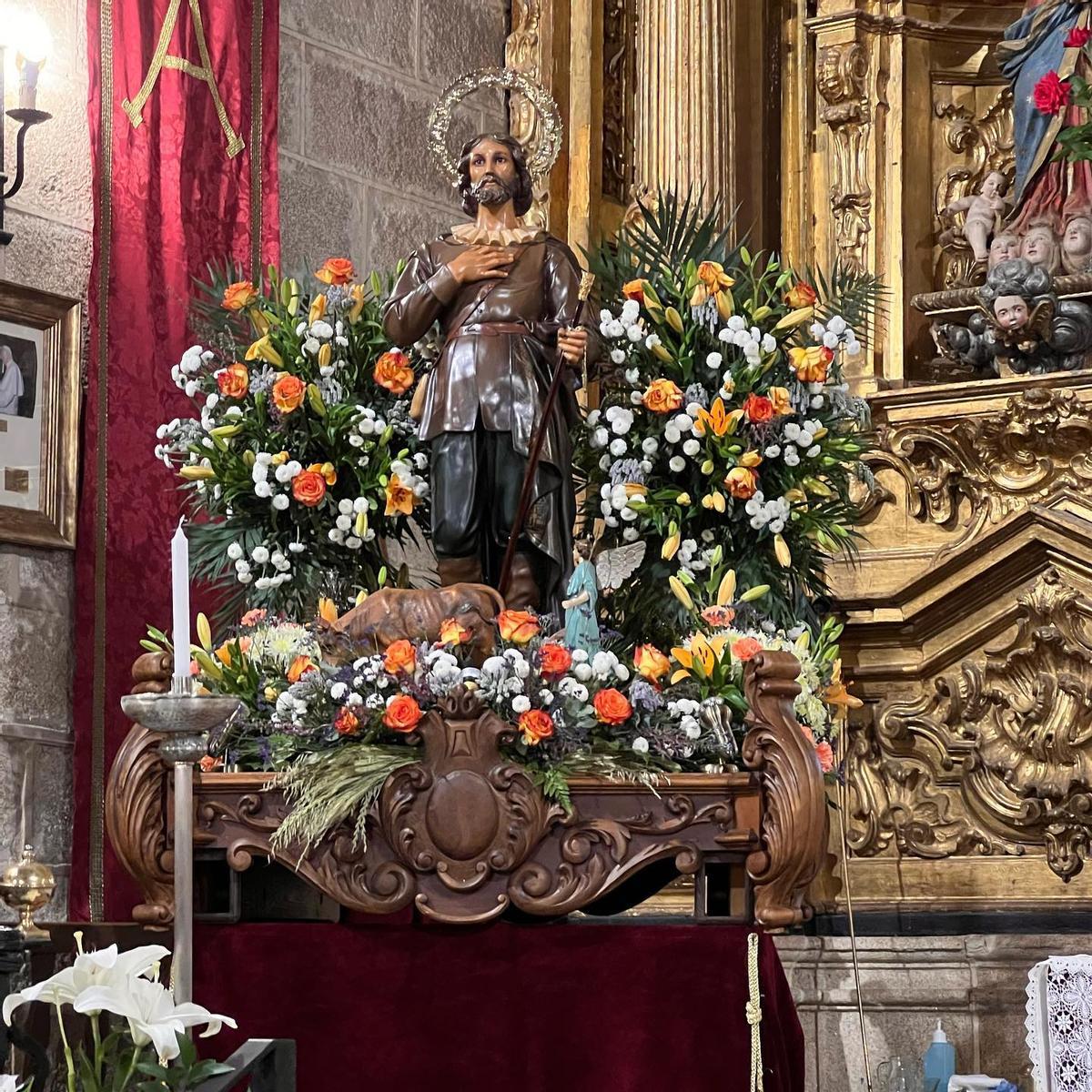 El Patrón de Malpartida de Cáceres en el interior de la iglesia parroquial.